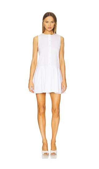 Sleeveless Button Down Mini Dress in White | Revolve Clothing (Global)