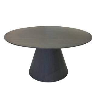 Danielle 59 in. Grey Veneer Dining Table | The Home Depot