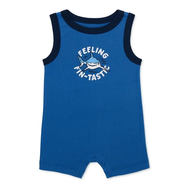 Garanimals Baby Boy Graphic Tank Romper, Sizes 0-24 Months | Walmart (US)