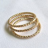 3 Gold Stacking Rings, Faceted Sparkle Ring, Girls Bands, Gift Idea For Her, Handmade Maui Hawaii, Hawaiian Jewelry, Bands | Etsy (US)