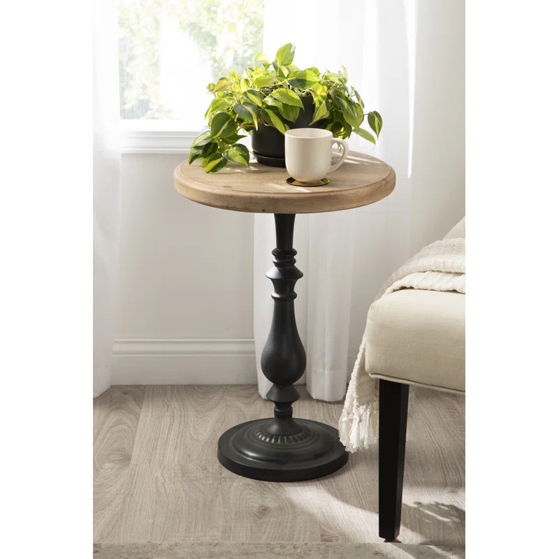 Alcott Hill Anssi Wood And Metal Side Table 18X18x25 | Wayfair North America