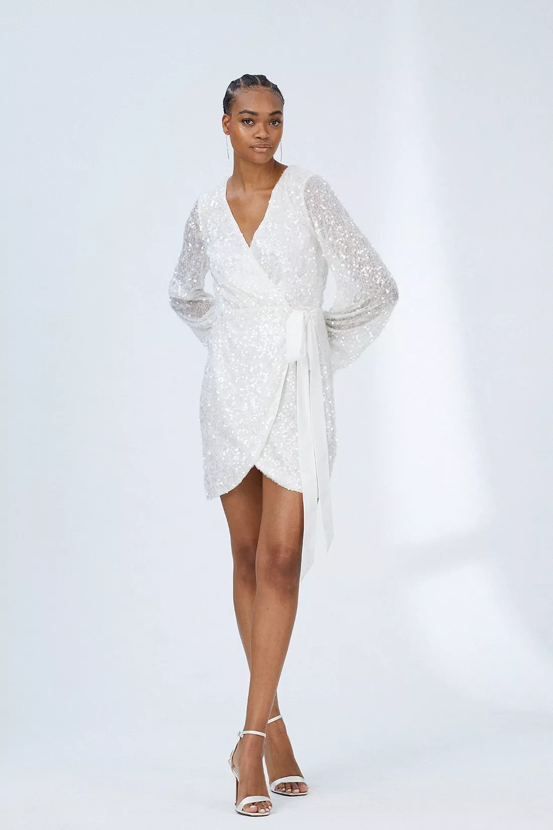 Dresses | Belted Sequin Mini Dress With Balloon Sleeve | Coast | Coast UK & IE