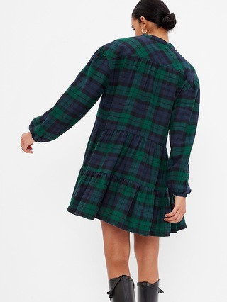 Plaid Tiered Mini Dress | Gap (US)