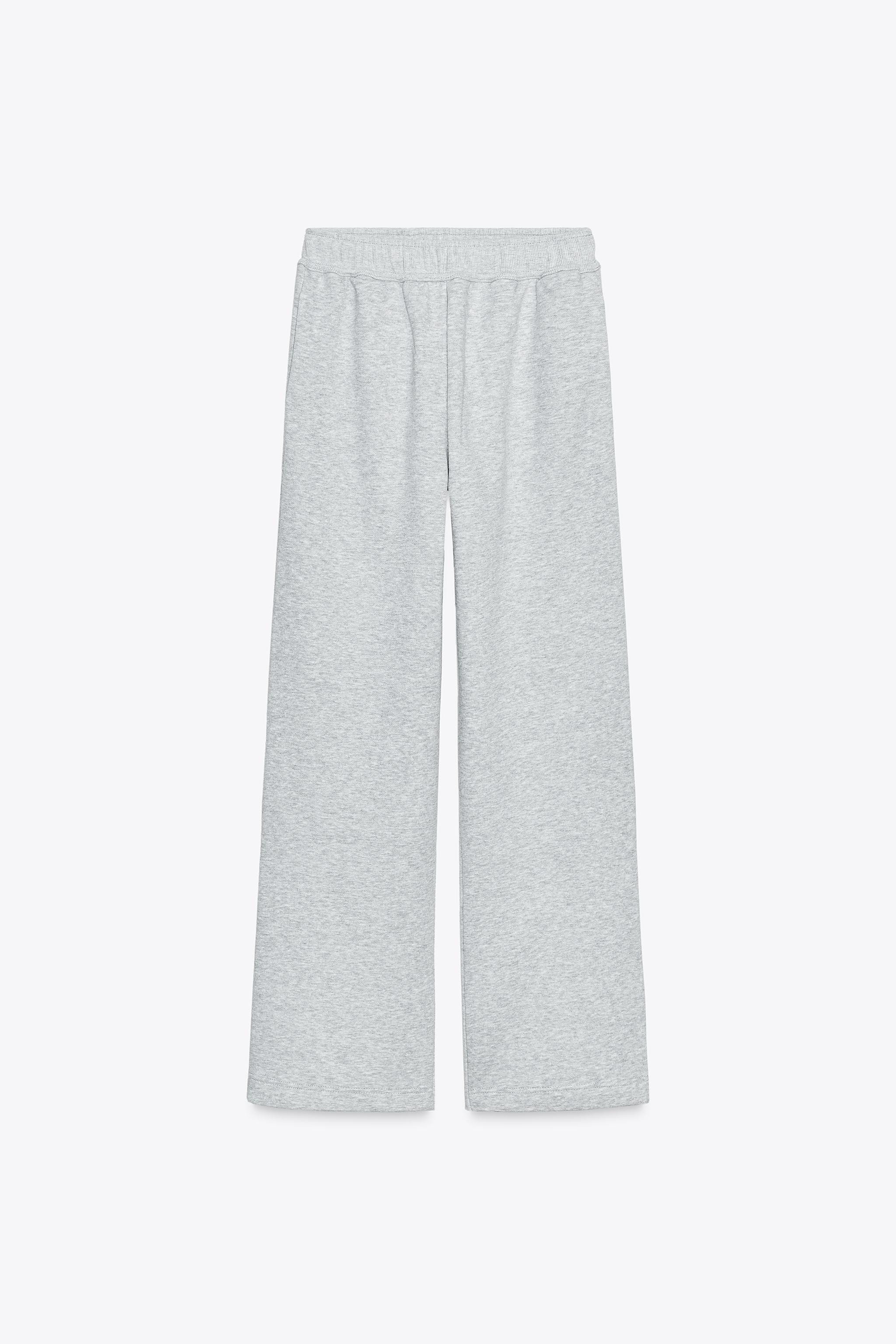 WIDE-LEG PLUSH TROUSERS | Zara UK
