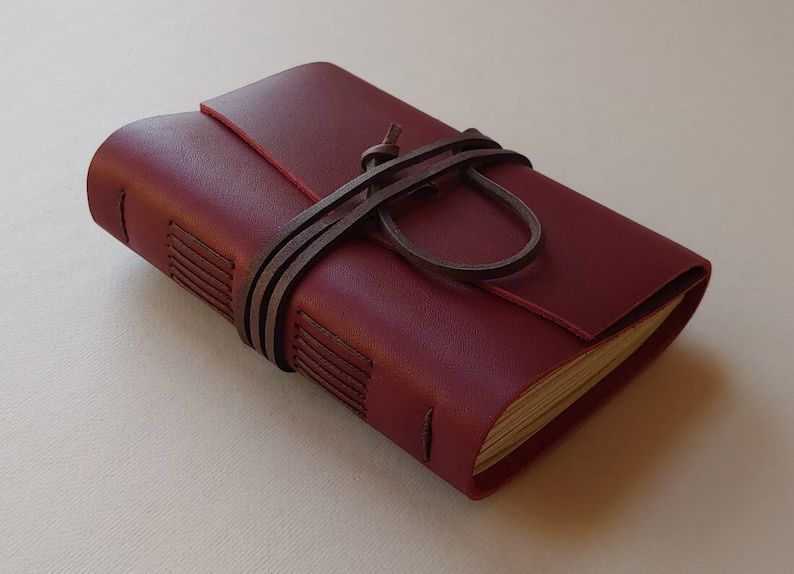 Leather Journal 4 X 6 Deep Red Leather Diary - Etsy Canada | Etsy (CAD)