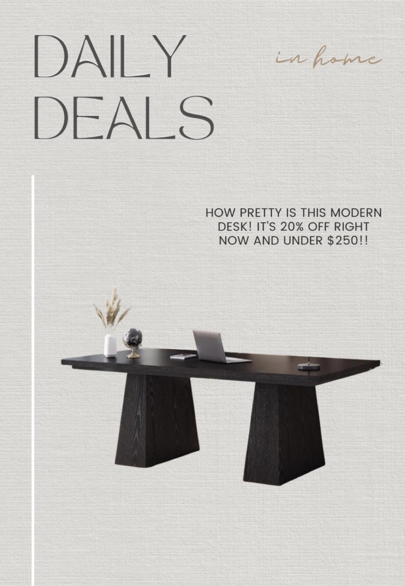 The prettiest modern work desk! This is a statement piece with the organic shape and black finish. On major sale and under $250!! 

#LTKStyleTip #LTKSaleAlert #LTKHome