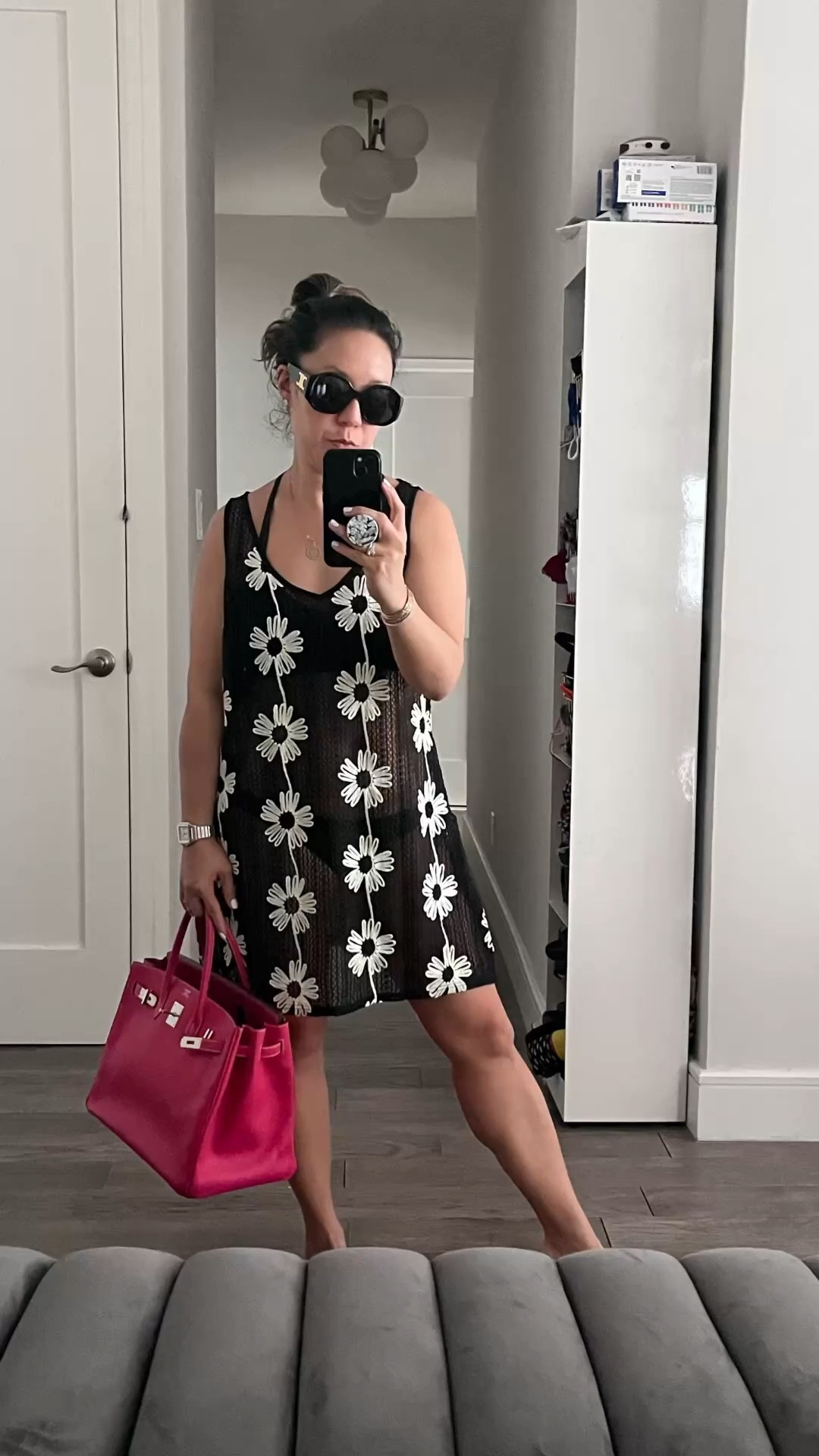 Cover-up sale alert! Great throw on and go crochet cover-up. Easy to wear crochet dress. Floral pattern. I’m 5’2” and wearing a small. 

#LTKTravel #LTKSwim #LTKSeasonal