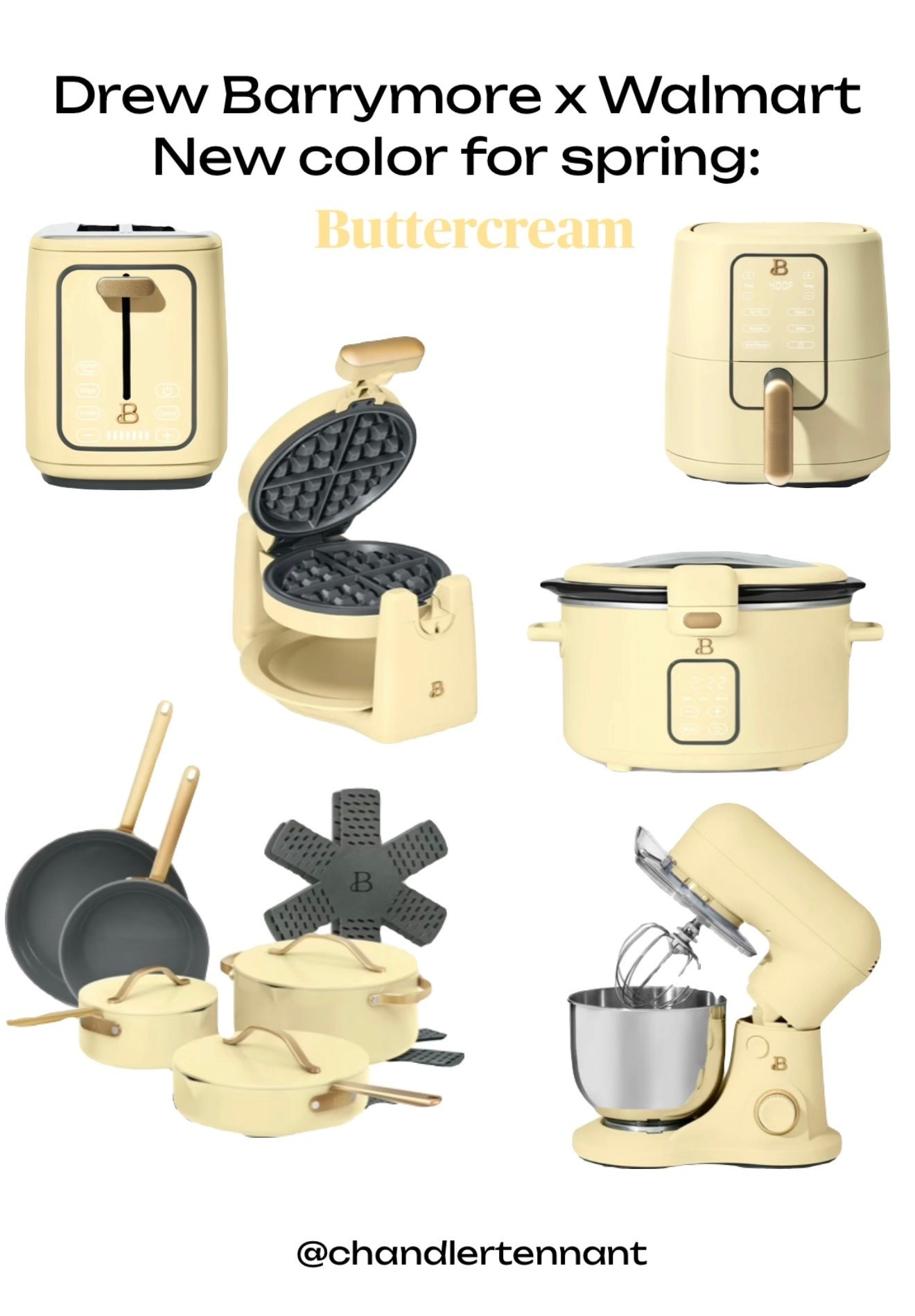 Drew Barrymore spring kitchen line is out at Walmart! Butter cream yellow!
Toaster, waffle maker, crock pot, air fryer, skillets, stand mixer 

#LTKfoodie #LTKSpringSale #LTKHome