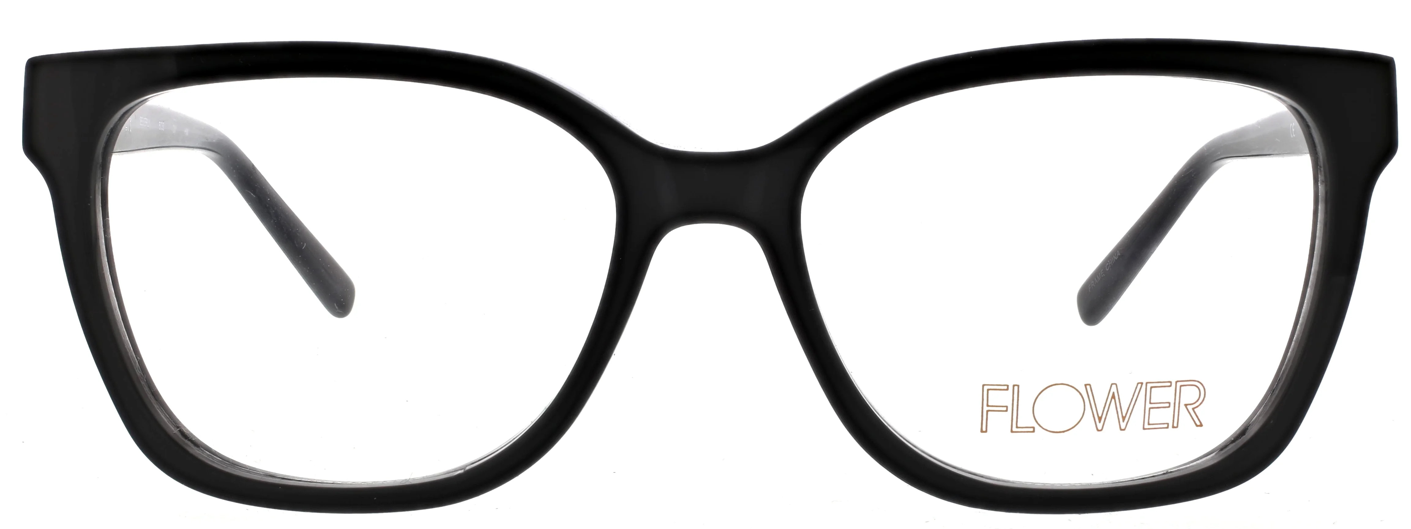 Flower Women's Square Eyeglasses, FLR6030, Beverly, Black, 53-17-135, with Case - Walmart.com | Walmart (US)