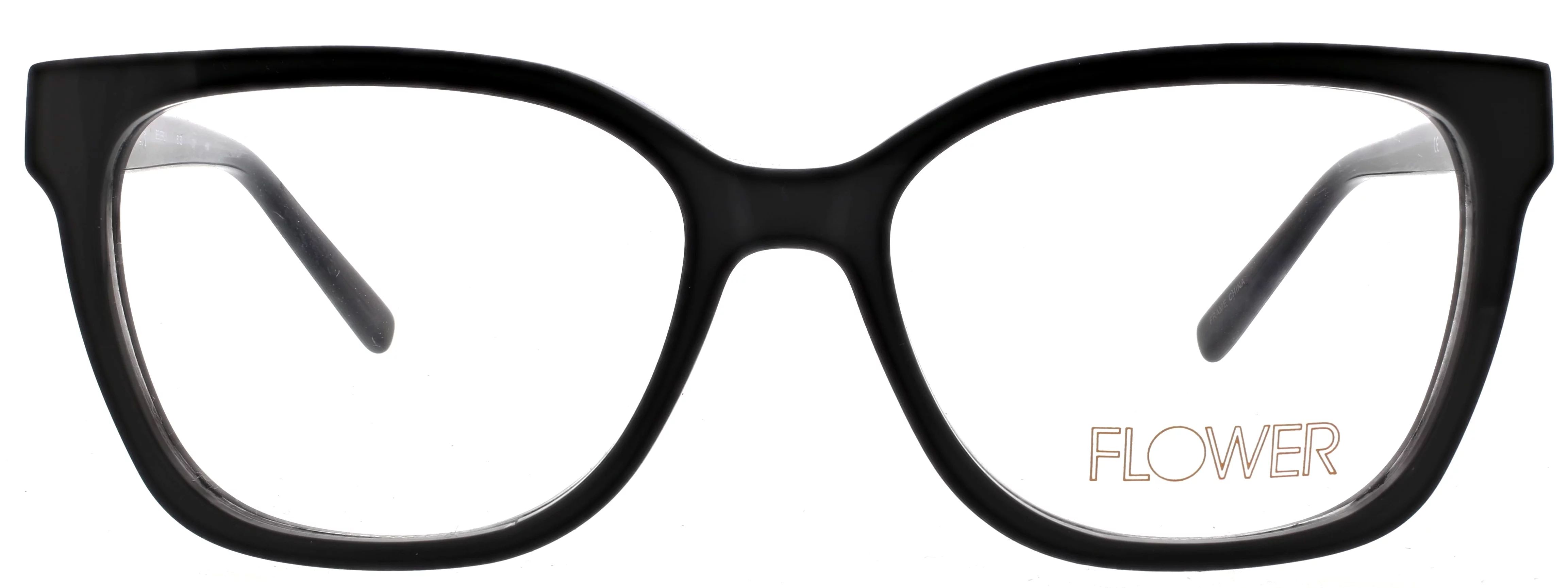 Flower Women's Square Eyeglasses, FLR6030, Beverly, Black, 53-17-135, with Case | Walmart (US)
