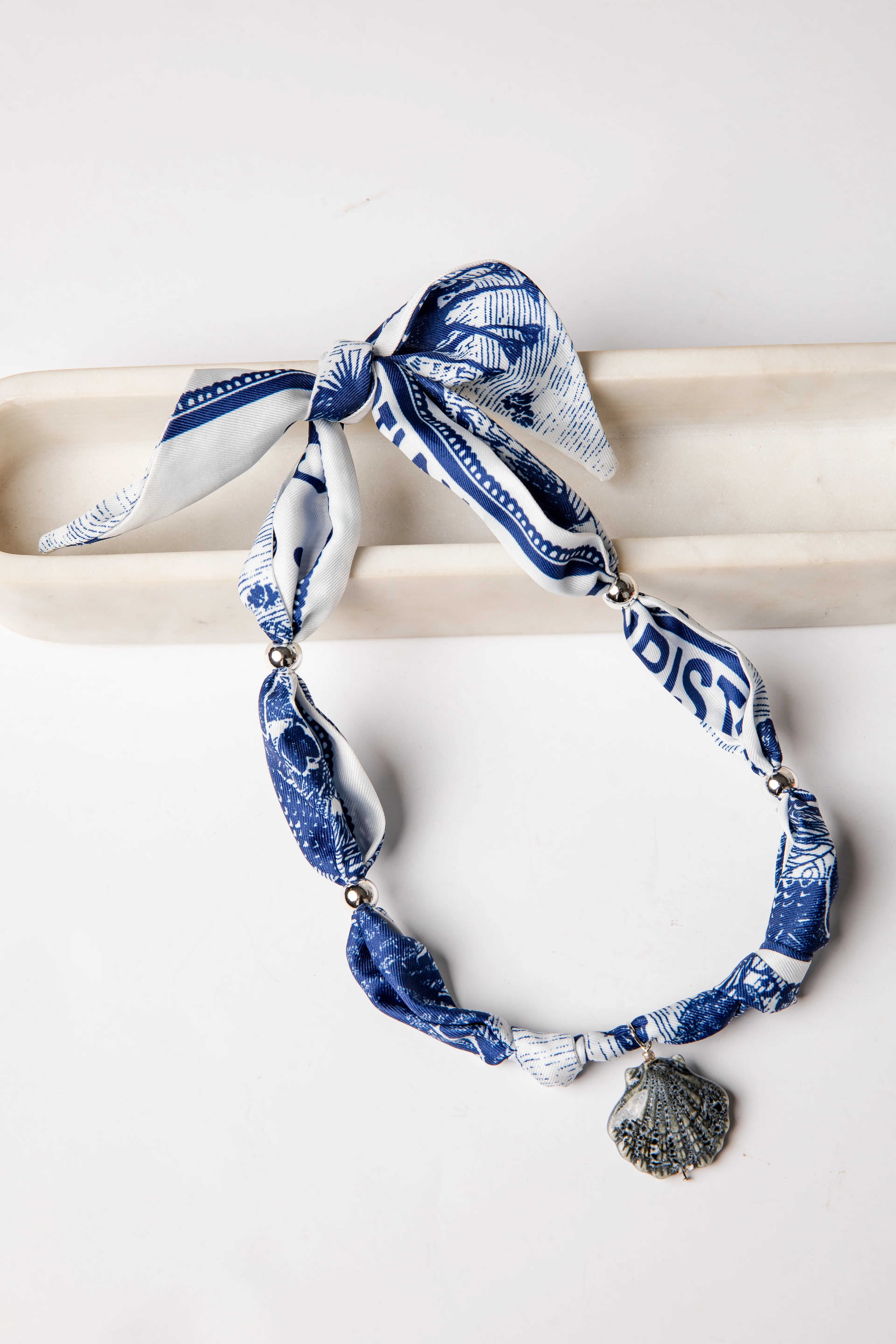 Marielle Bandana Seashell Charm Necklace | Dress Up