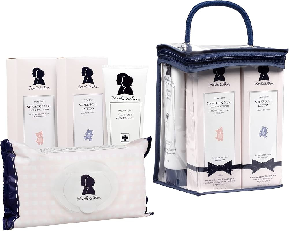 Noodle & Boo Newborn Daily Essentials 4 Piece Gift Set | Newborn 2-in-1 Hair and Body Wash(8 Oz),... | Amazon (US)