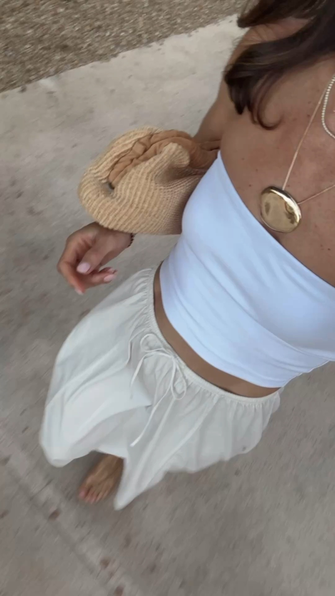 Easy summer outfit 
Cotton poplin skirt + strapless top

#LTKOver40