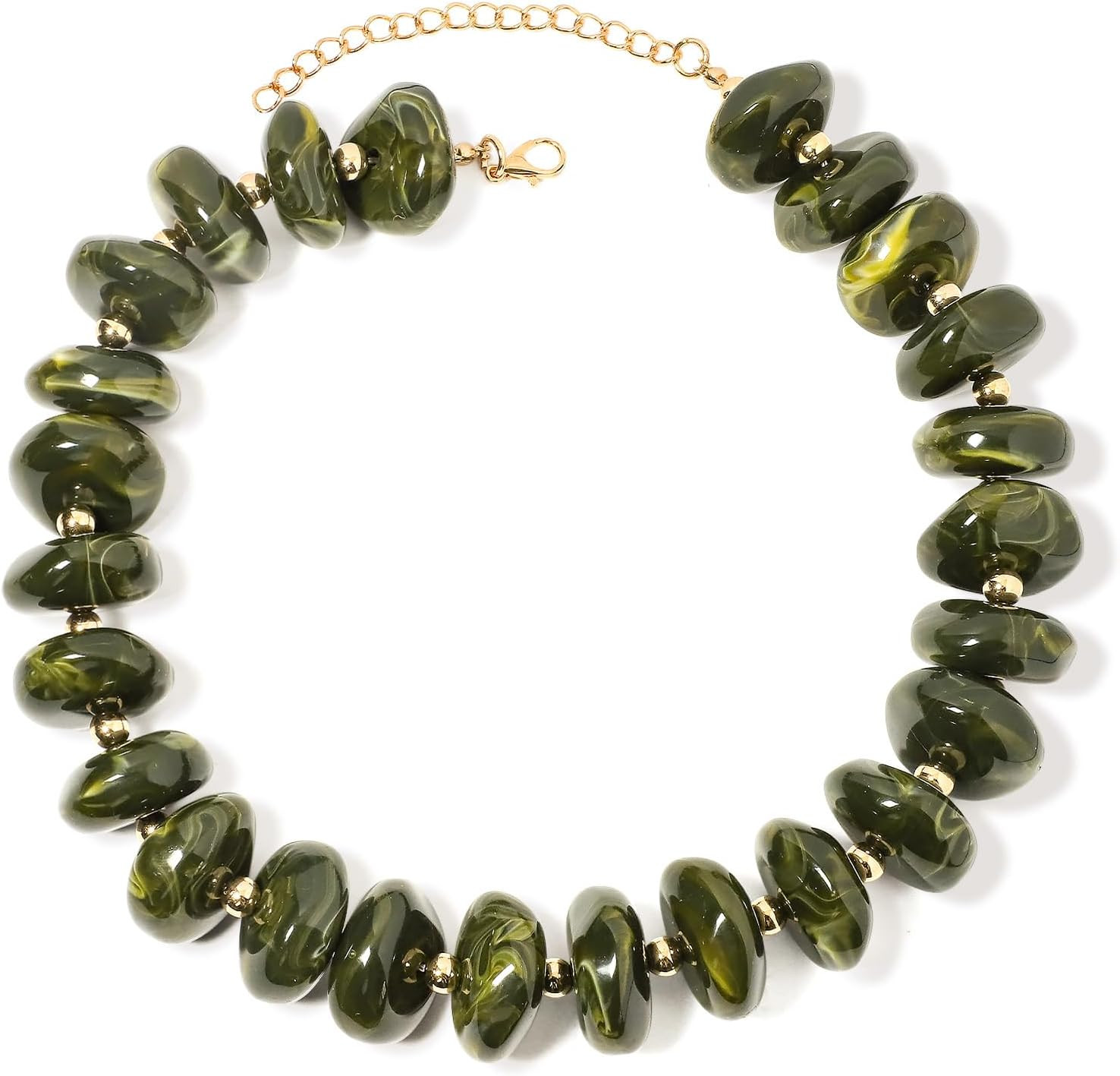 Chunky Big Beaded Necklace Bohemian Style Beaded Necklace with Rich Colors Suitable for Women Beach Summer Ball holiday Jewelry Gifts | Amazon (US)