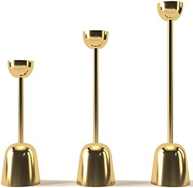 Taper Candle Holders set of 3 - Tall Candlestick Holder - Decorative Candlesticks for Home Decor,... | Amazon (US)
