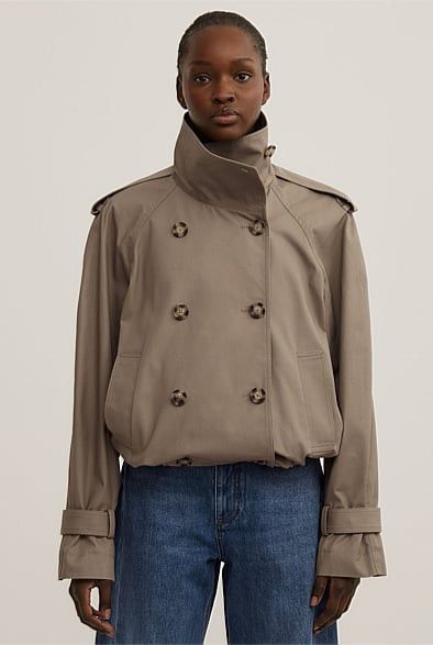 Funnel Neck Trench Coat | Witchery (AU)