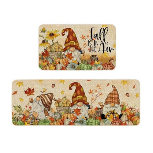 Moutina Fall is in the Air Gnomes Decorative Kitchen Rugs Set of 2 | Amazon (US)