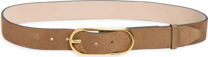 Rounded Rebound Leather Belt | Nordstrom