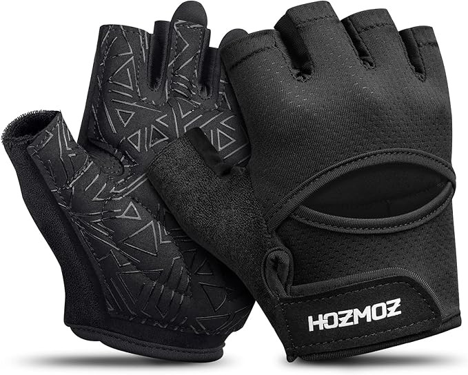HOZMOZ Ventilated Weight Lifting Gloves, Thick Padded Workout Gym Gloves with Full Palm Protectio... | Amazon (US)
