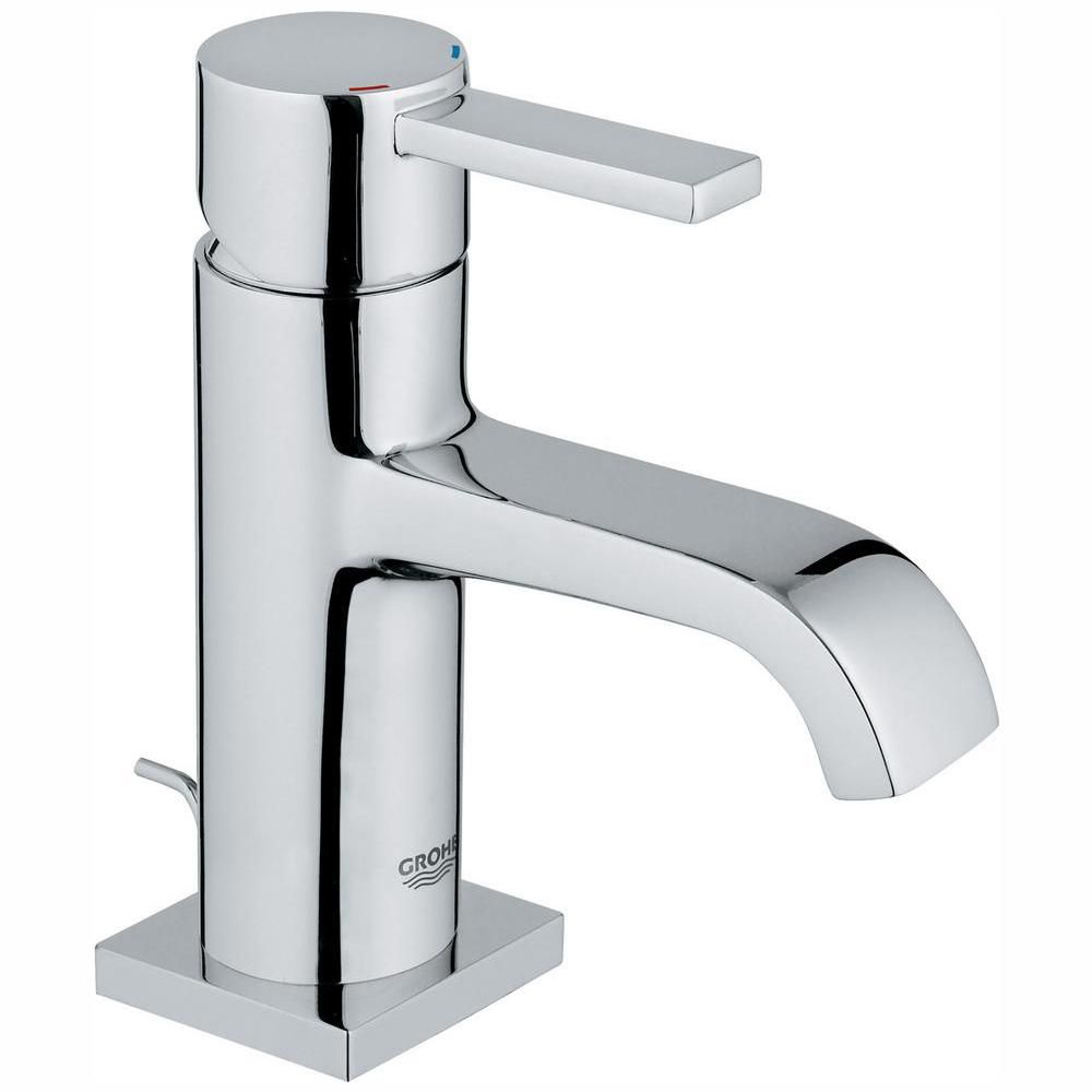 GROHE Allure Single Hole Single-Handle 1.2 GPM Bathroom Faucet in StarLight Chrome 2307700A - The... | The Home Depot