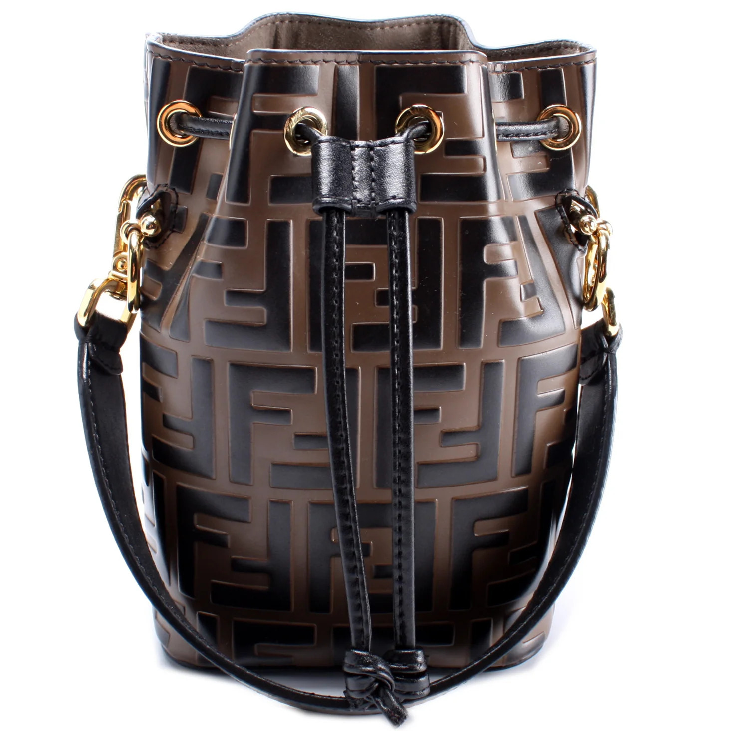 Mini Mon Tresor Bucket FF Leather | Keeks Designer Handbags
