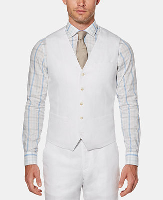 Men's Linen Solid Vest | Macys (US)