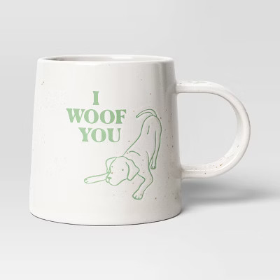 16oz Stoneware I Woof You Mug White - Room Essentials™ | Target