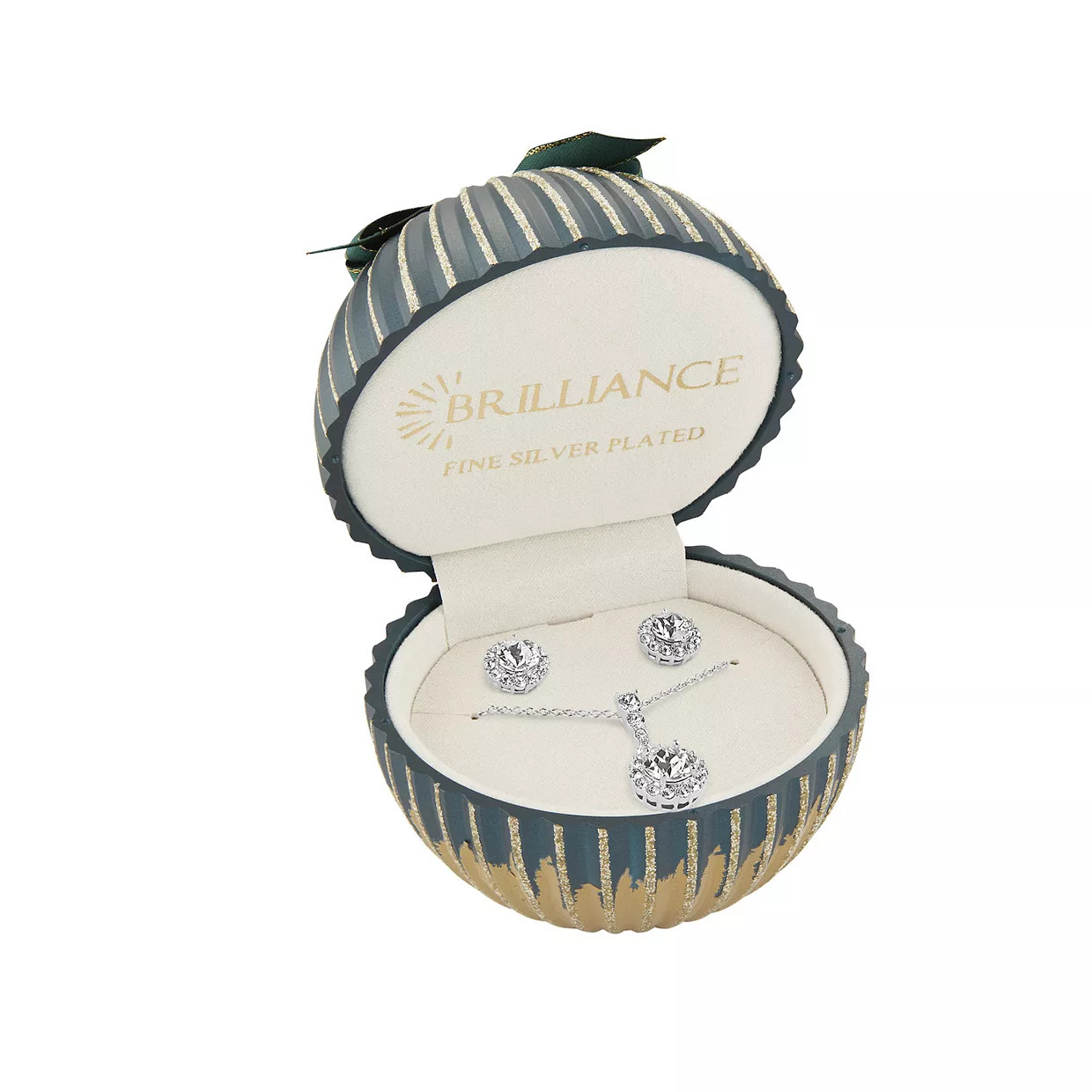 Brilliance Birthstone Crystal Pendant & Stud Earring Set in Ornament Gift Box | Kohl's