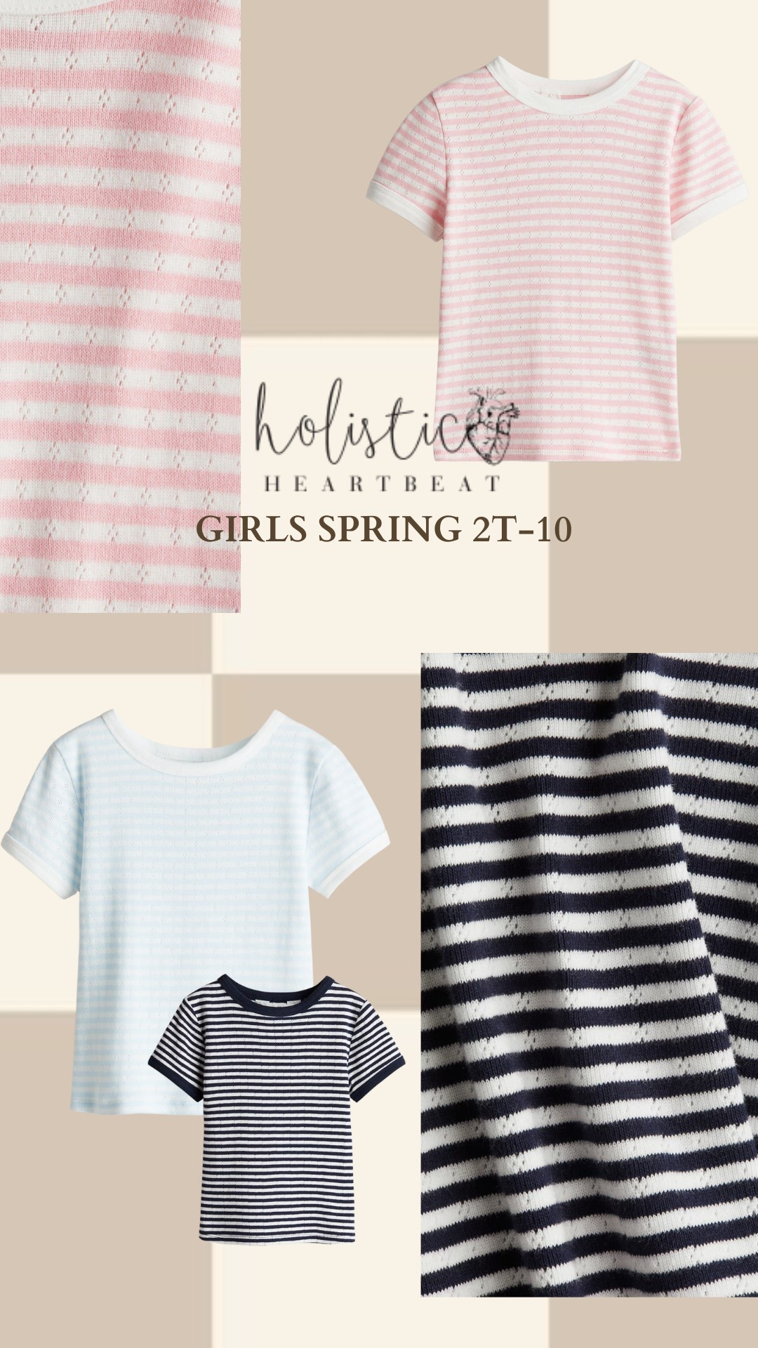 girls spring pointelle T’s 2T-Size 10