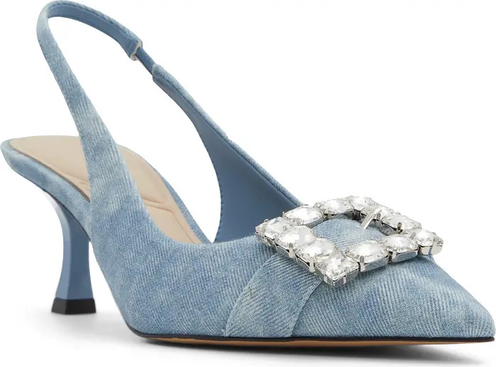 Carlita Crystal Buckle Slingback Pump (Women) | Nordstrom