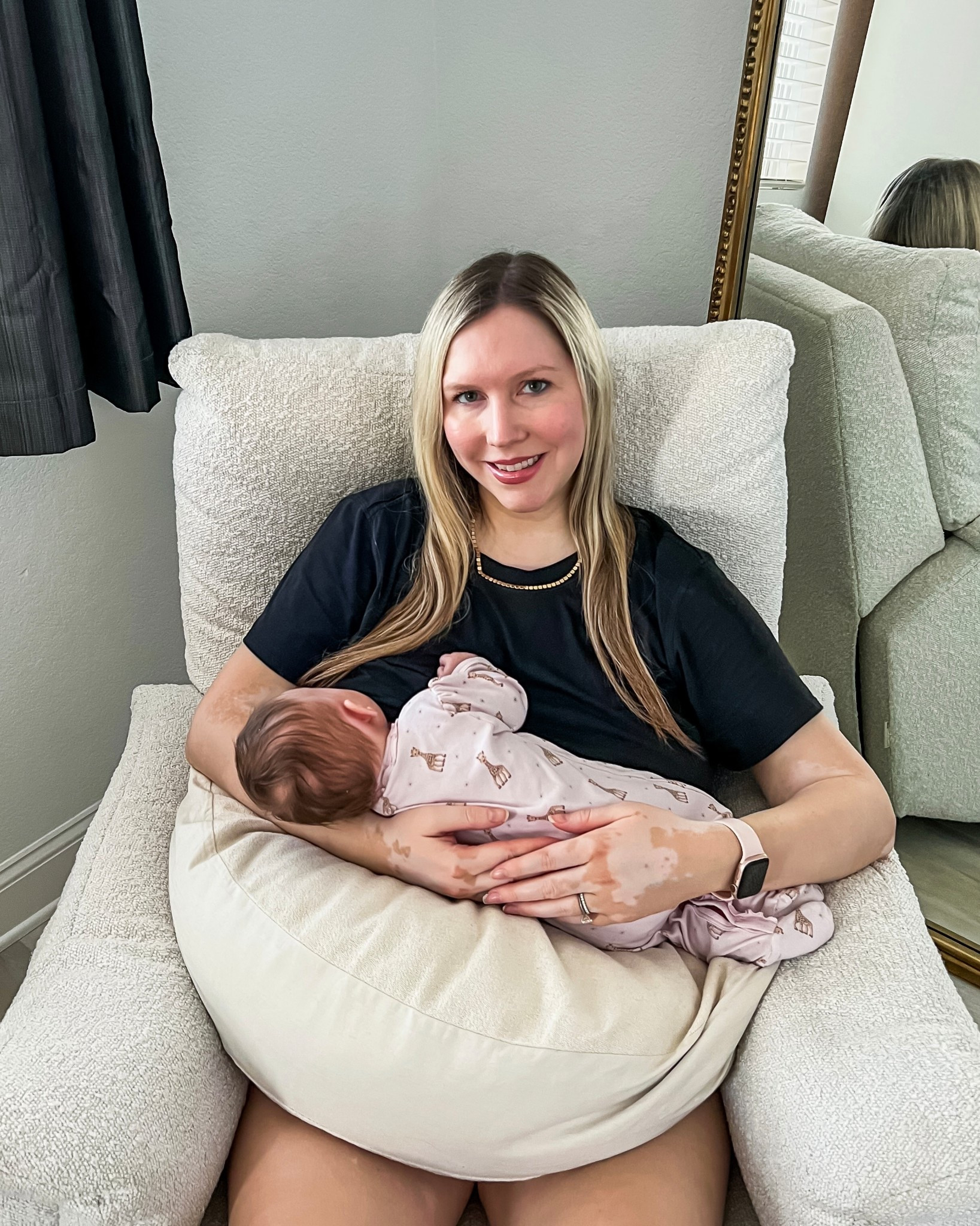 I also am absolutely in love with this reclining glider, and it’s on sale! It’s so comfortable for breastfeeding, cuddling, and rocking our baby girl to sleep.

This breastfeeding pillow has been my go-to and favorite with both of my babies! It’s works the best for tall breastfeeding moms out of the many breastfeeding pillows I’ve tried. 

I’m 5’8” for reference and both of these are great for me even at a tall height! 

nursing pillows, baby glider recliners, baby favorites, baby essentials

#LTKmomlife #LTKSaleAlert #LTKBaby