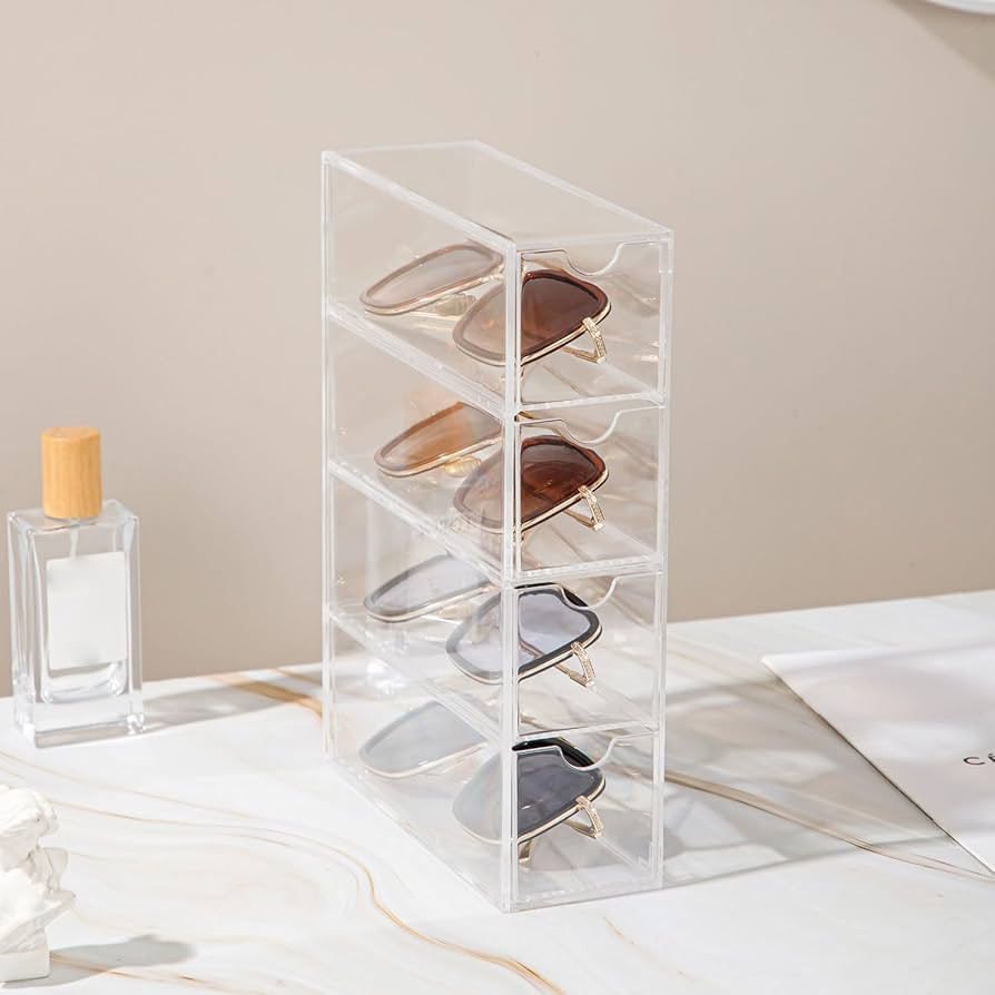Sunglass Storage Box, Acrylic Eyeglass Organizer, Make-up Storage Drawer Tray, Jewelry Trays, Typ... | Amazon (US)