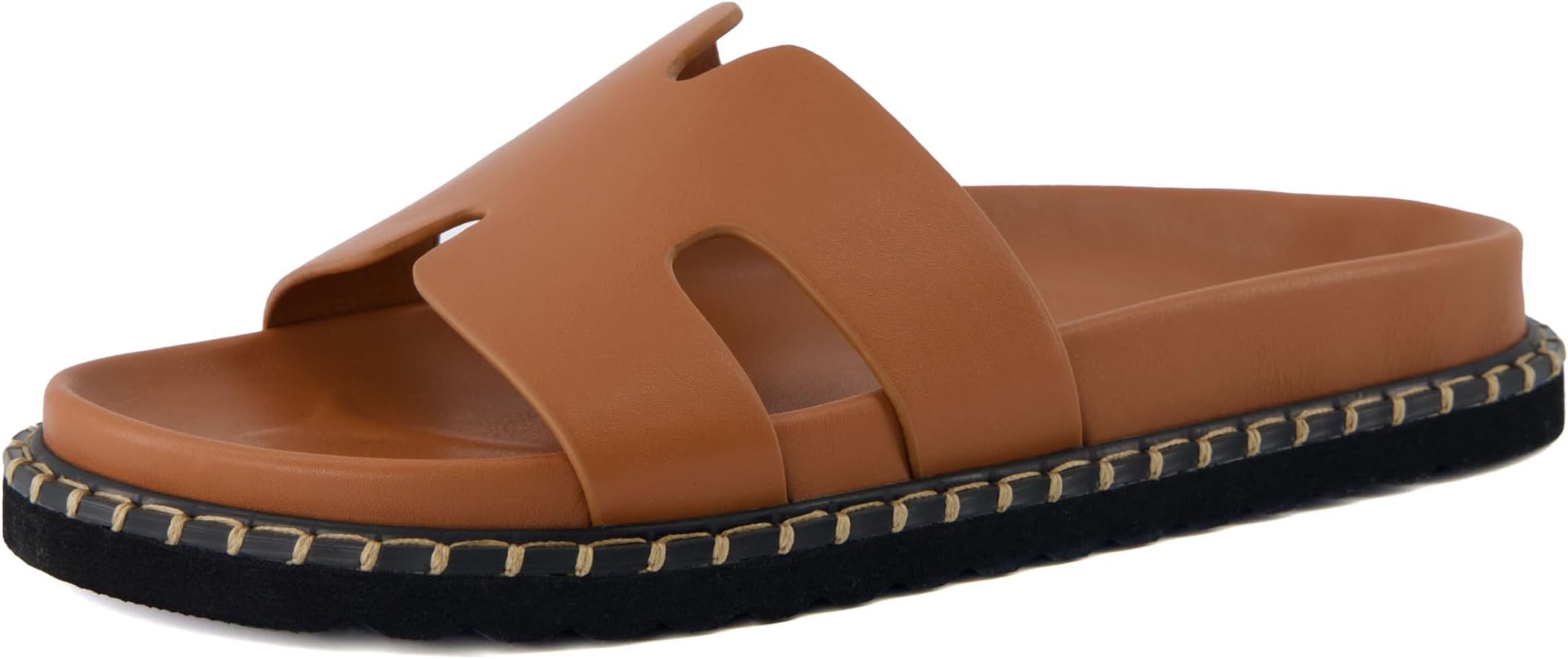 CUSHIONAIRE Women's Crisp Footbed Slide Sandal With +Comfort, Wide Widths Available | Amazon (US)