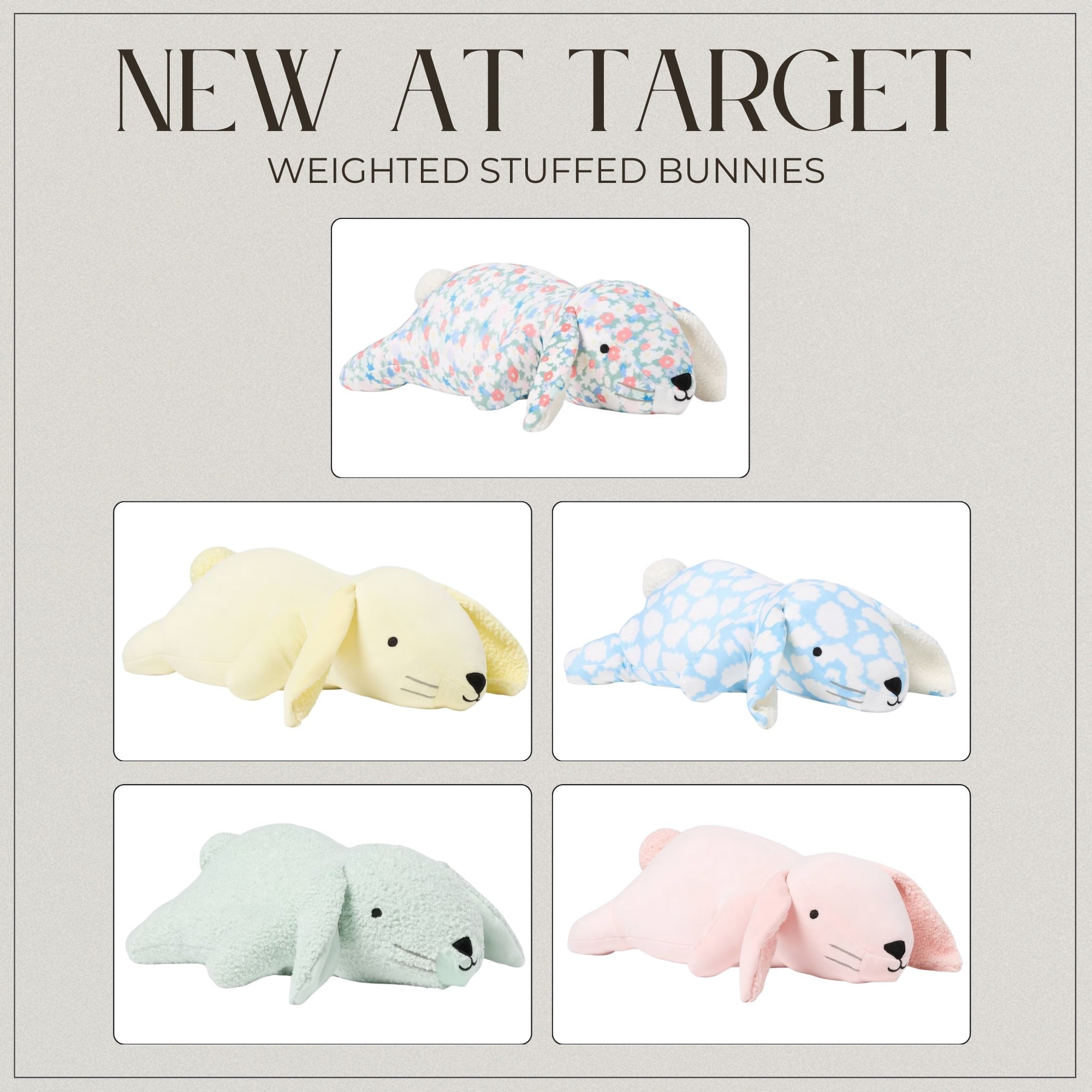 New at Target! Viral weighted stuffed animals are now in bunny form! Easter gift - Easter basket - tween gift - teen gift 

#LTKKids #LTKHome