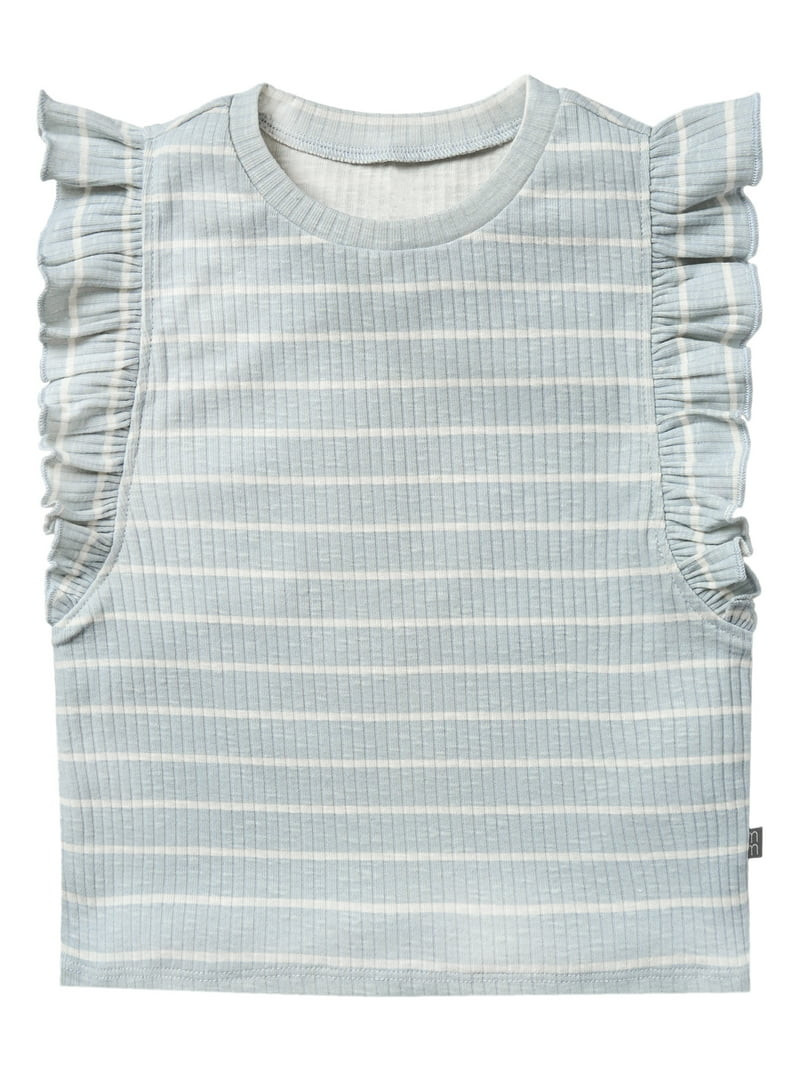 Modern Moments By Gerber Toddler Girl Organic Ruffled Sleeve Top, Sizes 12M-5T | Walmart (US)