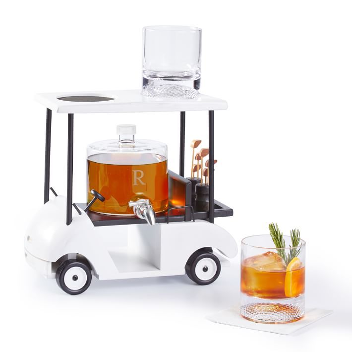 Golf Cart Decanter and Glasses Gift Set | Mark and Graham