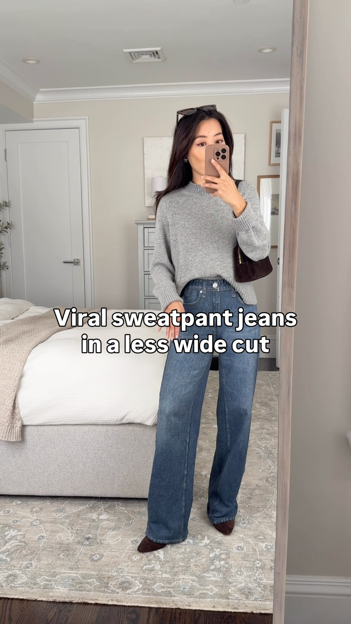 Update: this Petra wash is now excluded from sale but the other ones are included. 

Lower priced than the Sofie Ankle, but also longer so may need hemming if you’re petite. 

• Everlane sweater XXS on sale great shorter length for petites 

• Miramar wide pants in XXS with a fully stretch pull on waist. Petra wash. Elastic pull on style feels TTS. 

But for Miramar styles with a button and zipper, I size down. 

Length is longer than rag & bone Sofie Ankle jeans featured in my reel and less wide, plus they’re pull on with no zipper. This is what they look like before hemming but after I machine dried

Inseam was 31.5” and shrunk down to 29.5” after machine drying.

If you get these hemmed then definitely machine wash and dry beforehand! So they don’t shrink more after washing. 

I also linked the Miramar Andi cropped which have a 26.5” inseam and can fit short girlies with no shrinking or hemming. 

#LTKCyberWeek #LTKGiftGuide #LTKSaleAlert