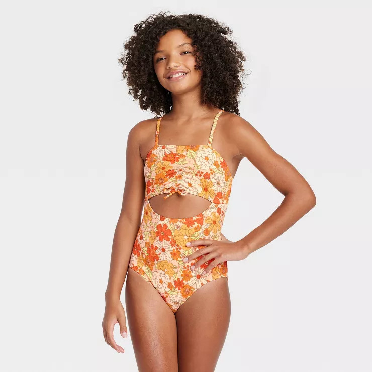 Girls' Vintage Affair One Piece Swimsuit - art class™ | Target