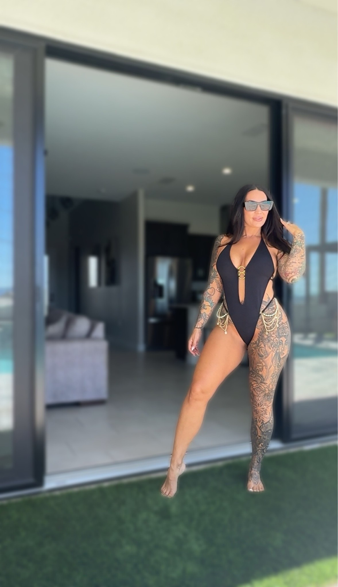 Little black one piece 🖤 wearing a size large. Very cheeky/thong.

#LTKootd #LTKSwim
