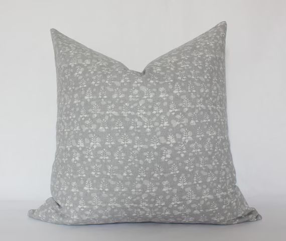 Neutral Throw Pillows 20x20, Neutral Floral Throw Pillow, Grey and White Pillow Cover 18x18, Neut... | Etsy (US)
