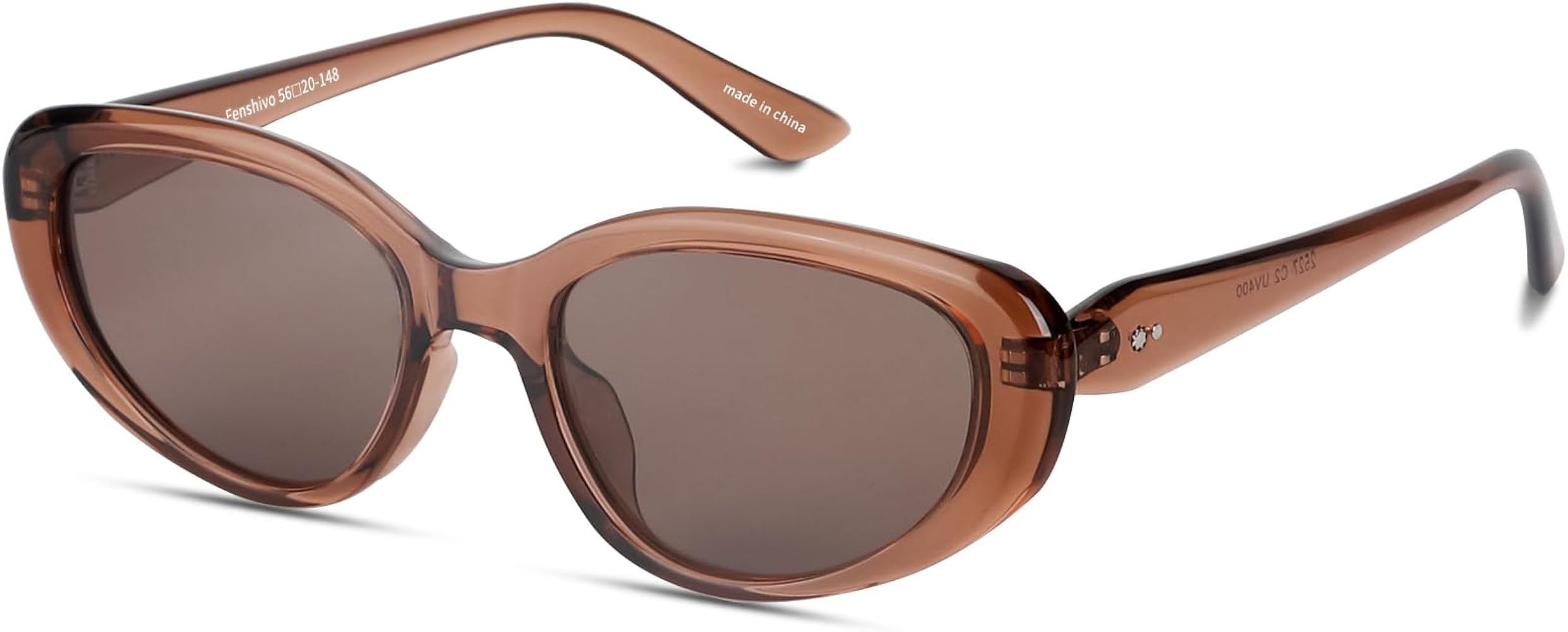 Trendy Oval Sunglasses For Womens Mens Retro Y2k Chic Narrow Thin Skinny Sunnies FS2527 | Amazon (US)
