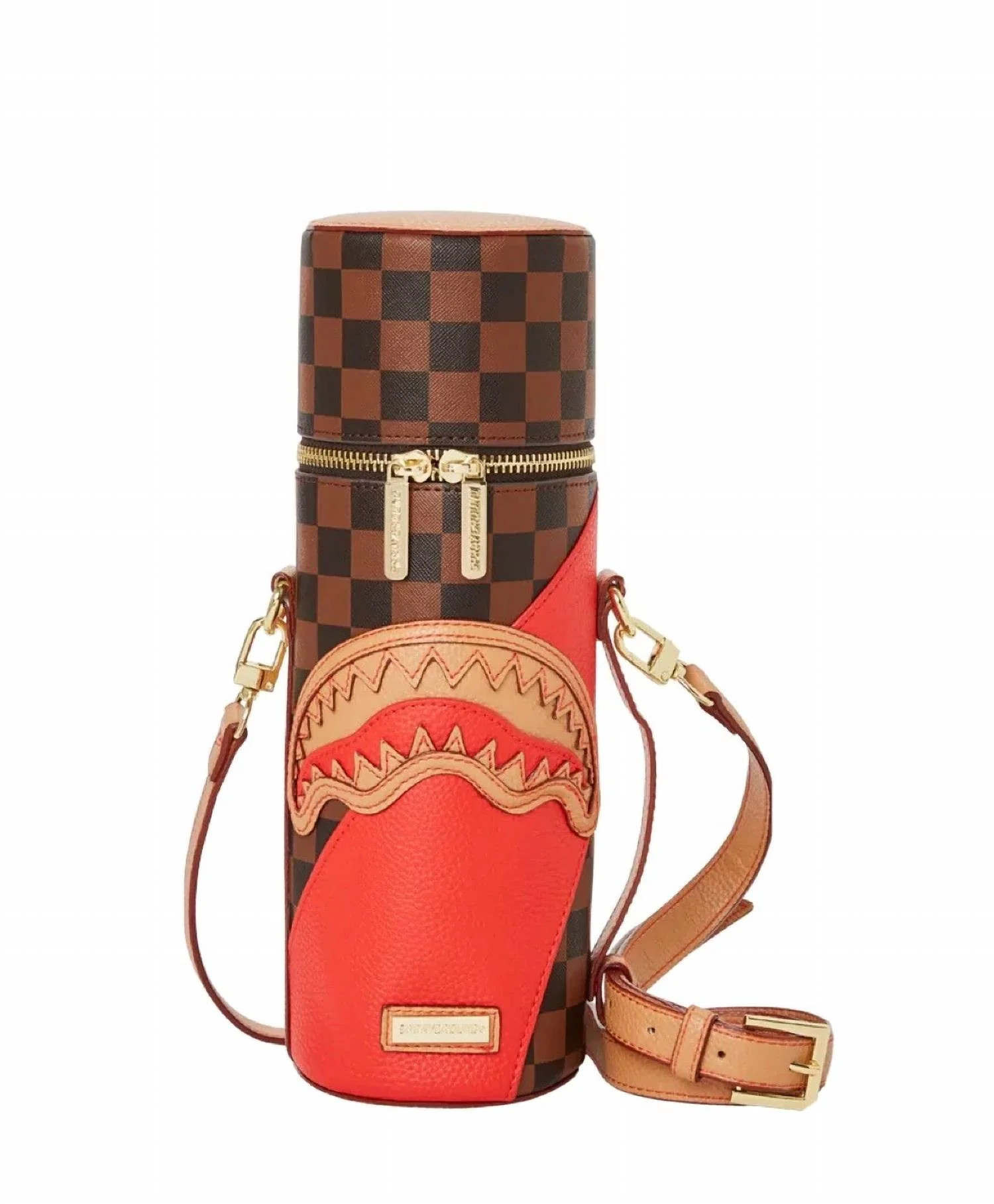 Unisex Raceway Tubular Water Bottle Bag In Brown | Shop Simon
