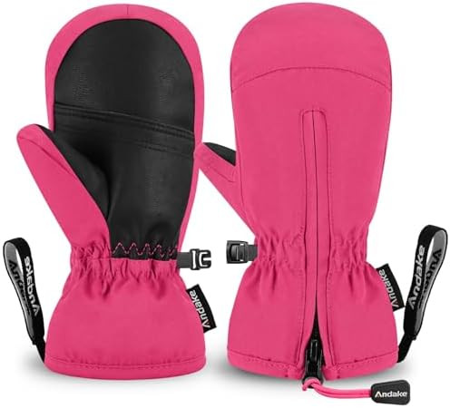 Andake Kids Ski Mittens Winter Warm Waterproof & Breathable Toddler Snow Gloves with Easy-to-Wear... | Amazon (CA)