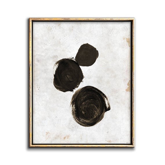 Circle Art Abstract Art Print Modern Painting Minimalist | Etsy | Etsy (US)