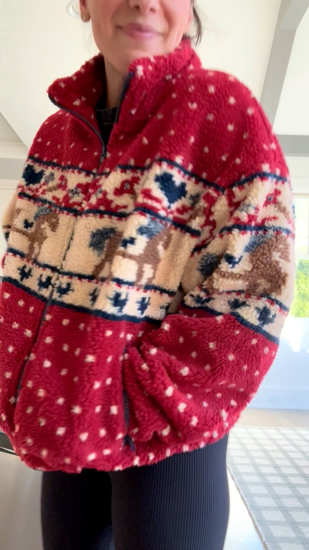 The cutest zip up fleece 

Wearing size 4 (S) 

#LTKSeasonal #LTKHoliday #LTKFindsUnder100