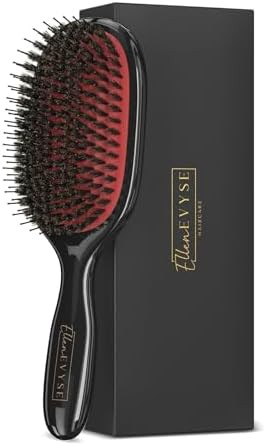 Boar Bristle Hair Brush, Soft Nylon Pins and Boar Bristles for Smoothing, Detangling, Soft Bristl... | Amazon (US)