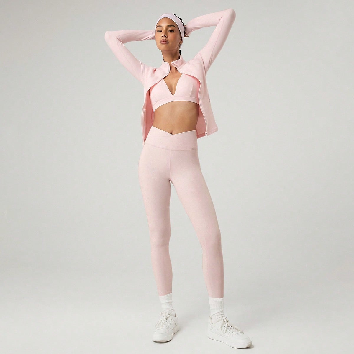 GLOWMODE 24" FeatherFit™ Crossover Yoga Leggings Buttery Soft High Stretch Crossover Waist Sports Tights Fall Winter | SHEIN