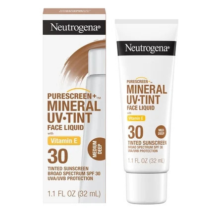 Neutrogena Purescreen+ Tinted Mineral Sunscreen Medium Deep 1.1 fl. oz | Walmart (US)