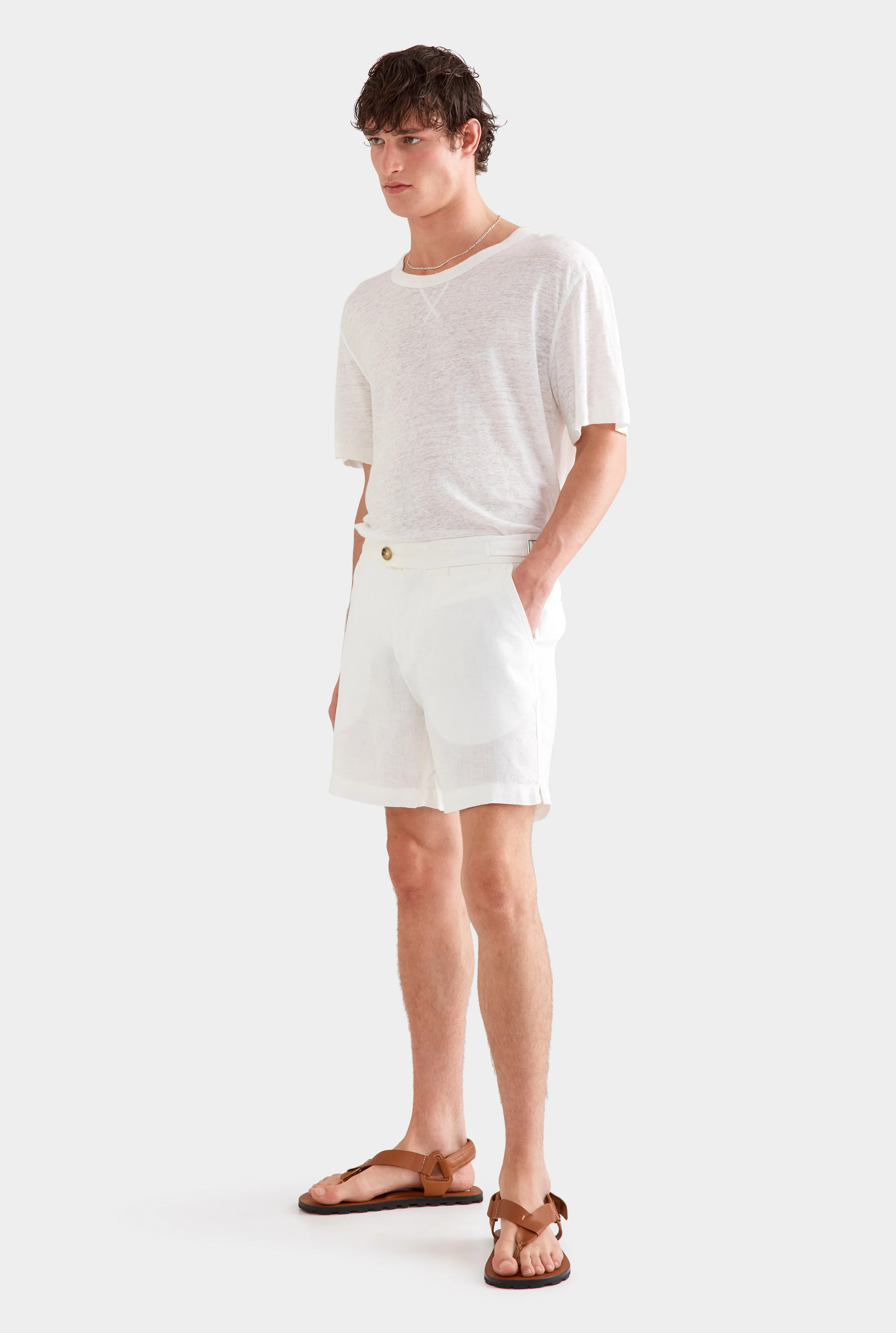 Side Tab Short in White | Venroy | Venroy AU