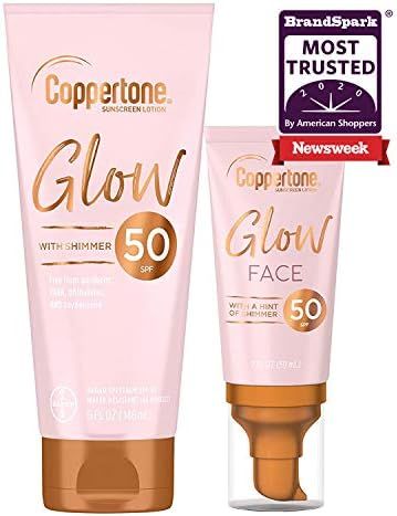 Coppertone Glow SPF 50 Sunscreen Lotion 5 Oz. + Glow Face SPF 50 Sunscreen Lotion 2 Oz, 7.0 Fl Oz... | Amazon (US)